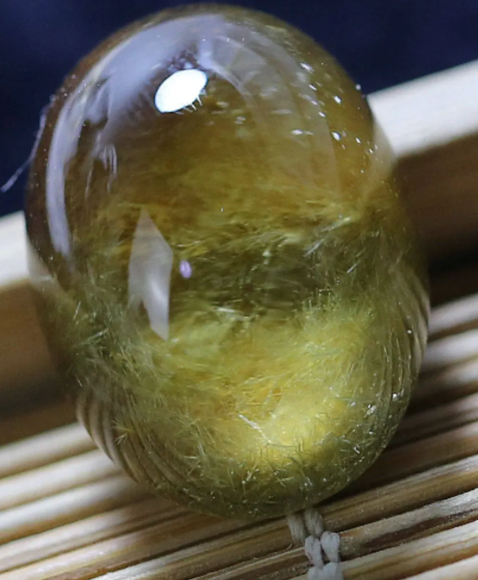 Strange and beautiful, Rich, Velvety, Golden Yellow Dumortierite Quartz Crystal - 23.7 CT - 1 Piece Quartz Specimen 0489