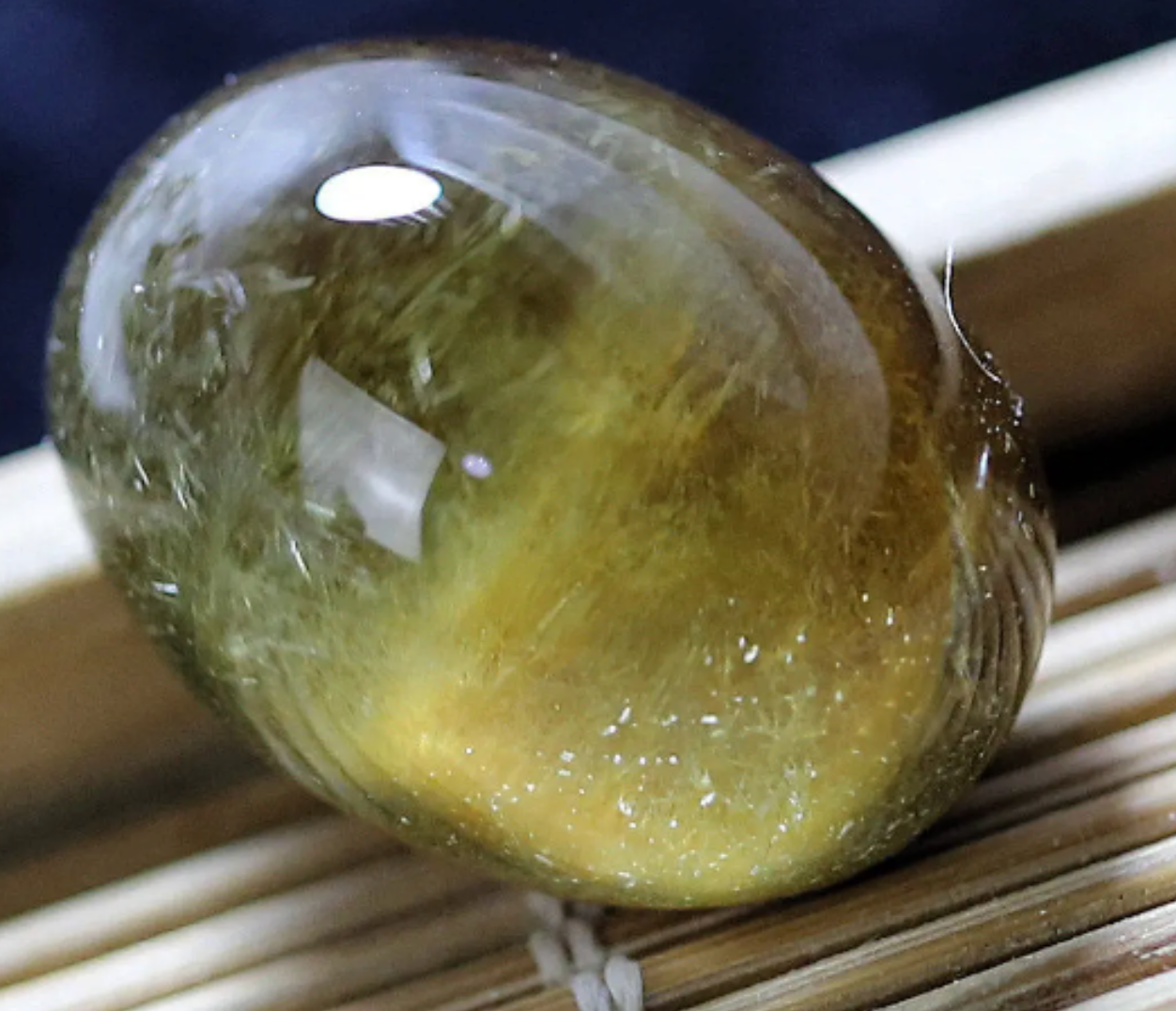 Strange and beautiful, Rich, Velvety, Golden Yellow Dumortierite Quartz Crystal - 23.7 CT - 1 Piece Quartz Specimen 0489