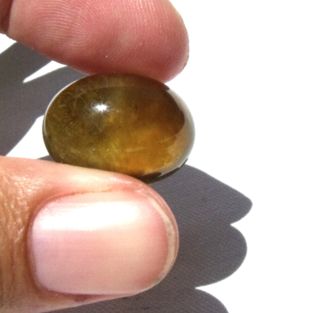 Strange and beautiful, Rich, Velvety, Golden Yellow Dumortierite Quartz Crystal - 23.7 CT - 1 Piece Quartz Specimen 0489