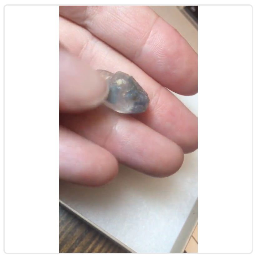Hyper Rare. Dumortierite Quartz Crystal - 16 CT - 1 Piece Quartz Specimen.