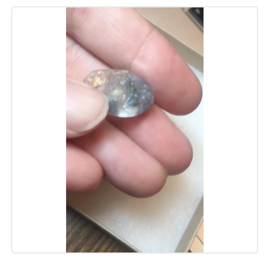 Hyper Rare. Dumortierite Quartz Crystal - 16 CT - 1 Piece Quartz Specimen.