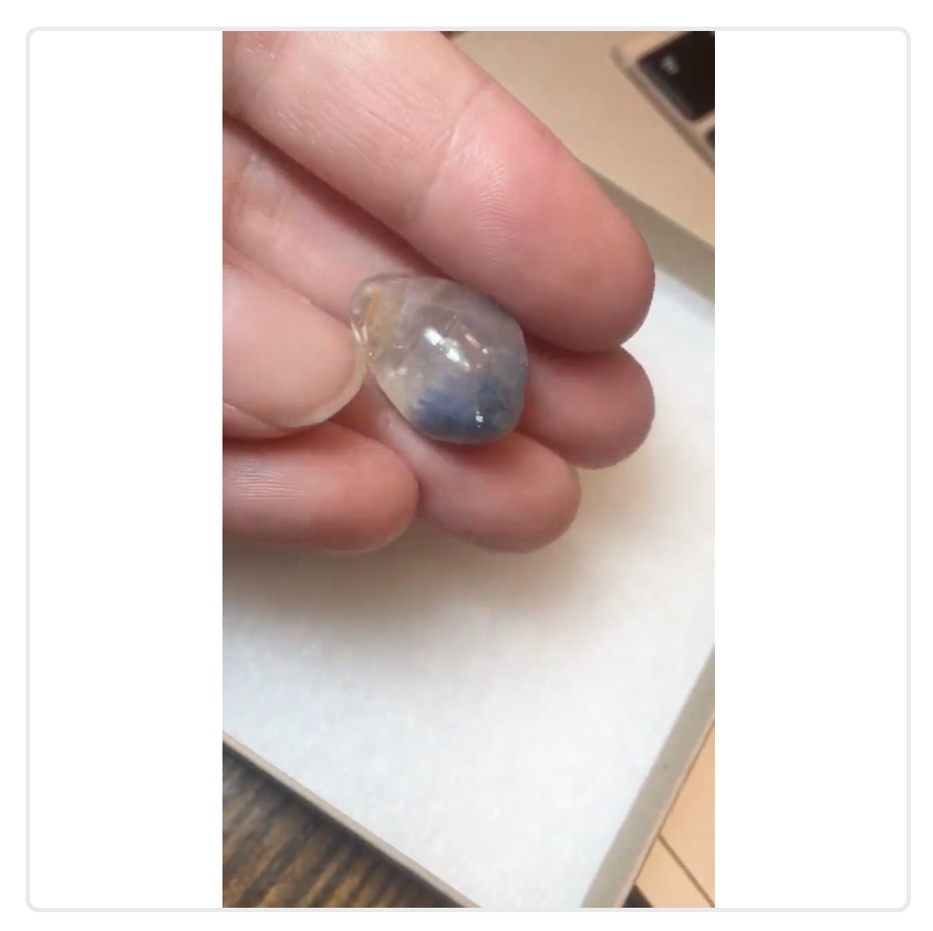 Hyper Rare. Dumortierite Quartz Crystal - 16 CT - 1 Piece Quartz Specimen.