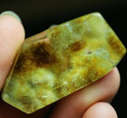 52.2 cts RARE Yellow Dumortierite Included Quartzite