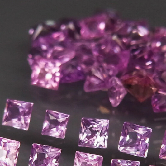 Tanzanian Pink/Purple Sapphire - 2.05 Cts - 45 Pieces - Sold Per piece. Natural (Unheated Sapphire) • Songea