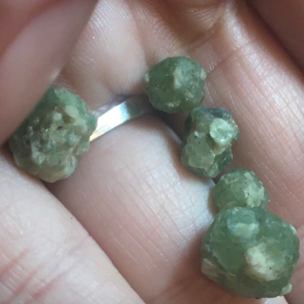 58 CT's | Demantoid Green Raw / Grossular Garnet Marbles - From Afghanistan 7509