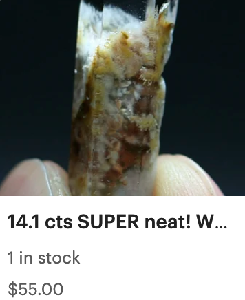 14.1 cts SUPER neat! White 'White Cells' Asbestos Formation. 5657