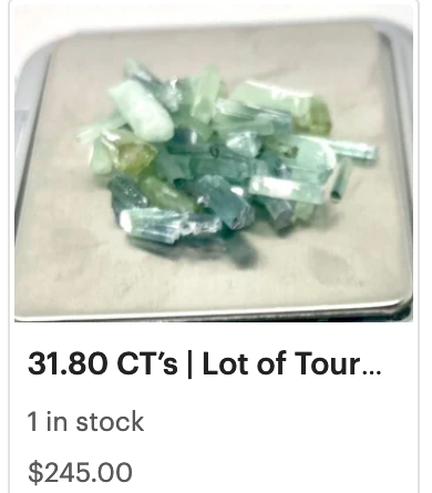 Lot of Tourmaline Crystals - 31.80 Cts