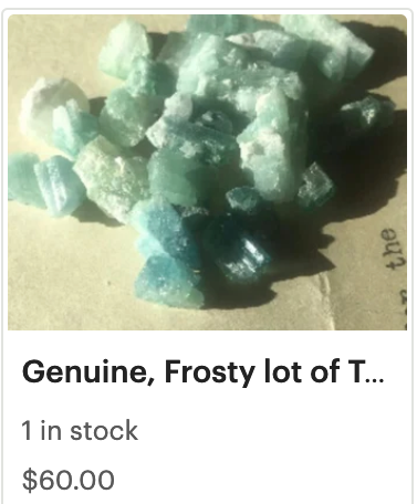 Green - Lot of Tourmaline Crystals - Frosty Lot