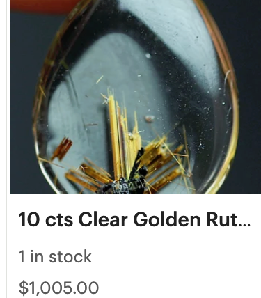 Gold Rutile Quartz Crystal 3