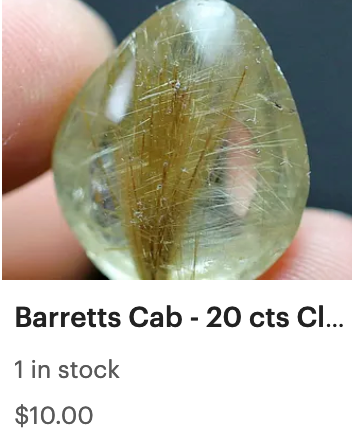 Gold Rutile Quartz Crystal, Polished Specimen