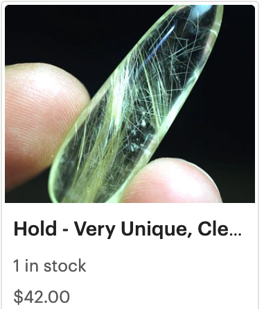 Very Unique, Clear Golden Rutilated Quartz Crystal - Gold Rutile Quartz Crystal