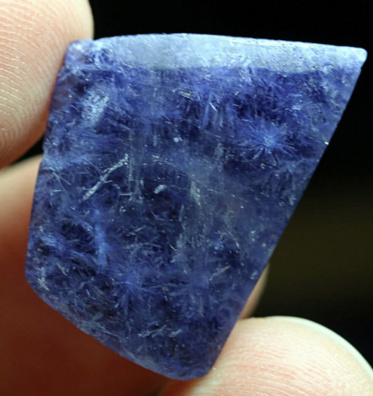 20.4 cts Hyper Rare. Dumortierite Quartz Crystal Cab. - 1 Piece Quartz Specimen. 2540