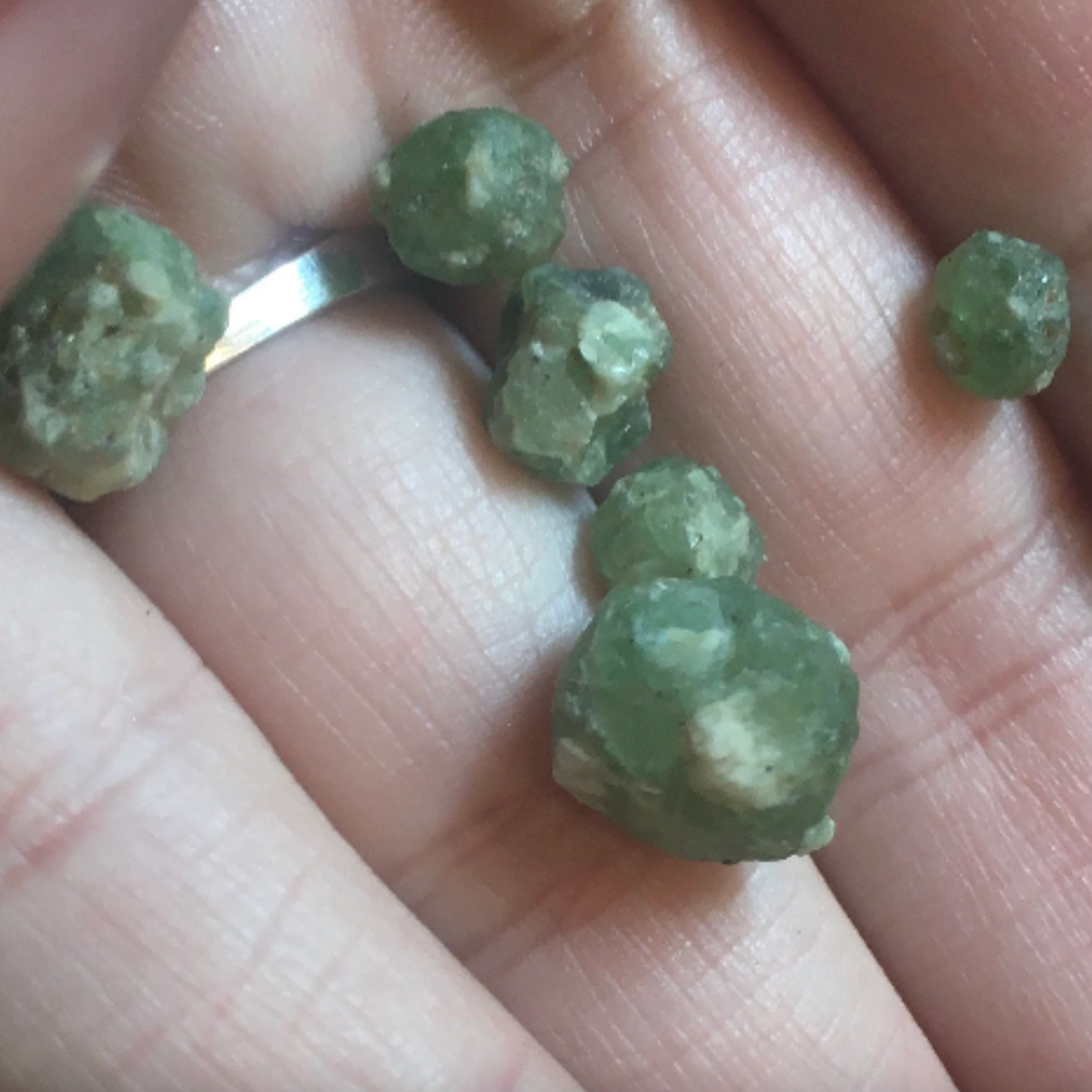 58 CT's | Demantoid Green Raw / Grossular Garnet Marbles - From Afghanistan 7509