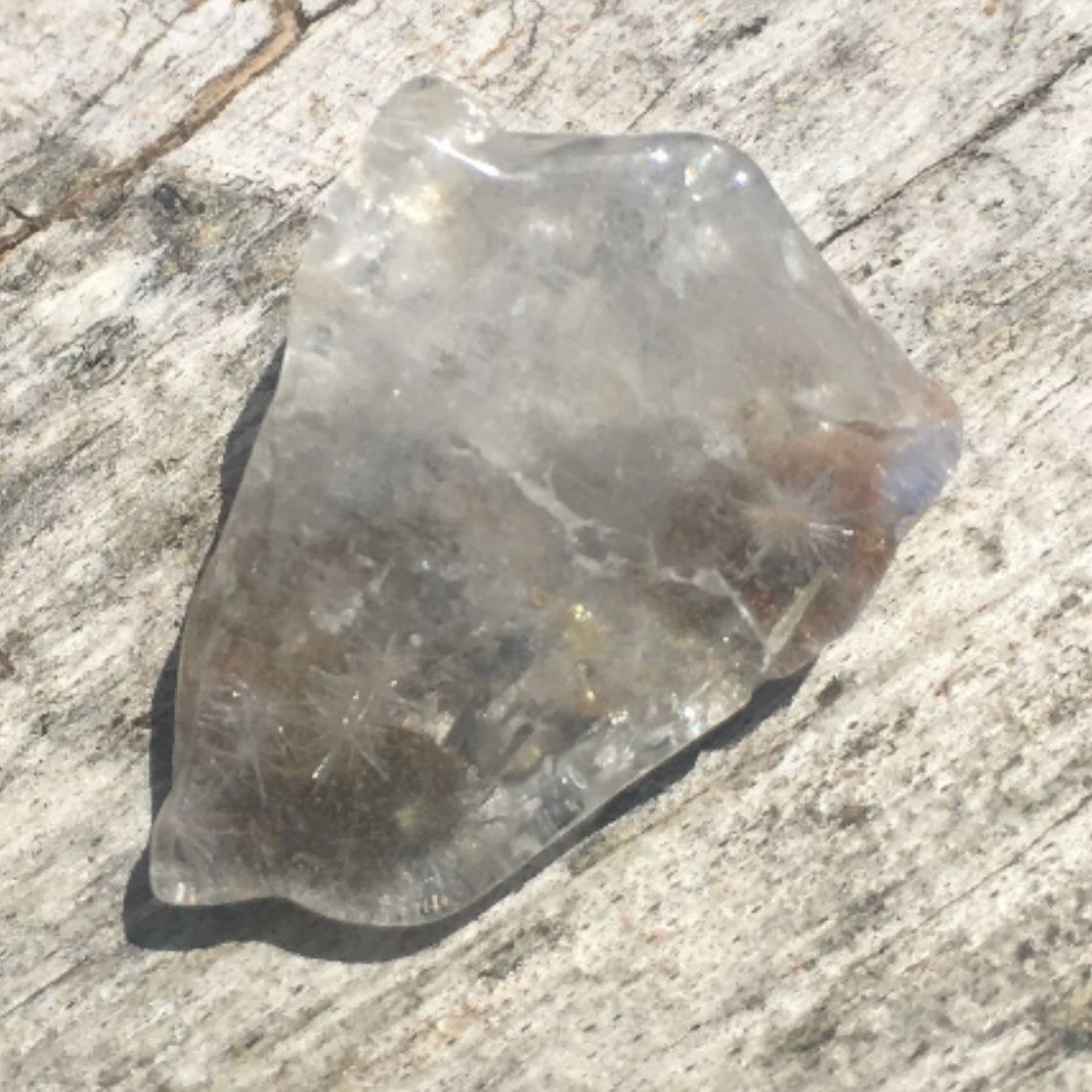 LARGE, Hyper-Rare, White Dumortierite Quartz Crystal - 27.6 CT - 1 Piece Quartz Specimen. 1524