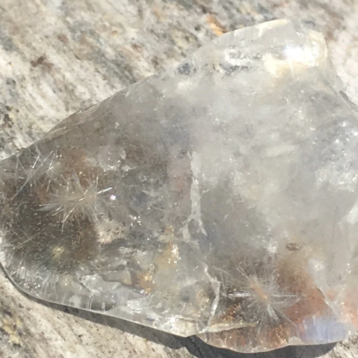 LARGE, Hyper-Rare, White Dumortierite Quartz Crystal - 27.6 CT - 1 Piece Quartz Specimen. 1524