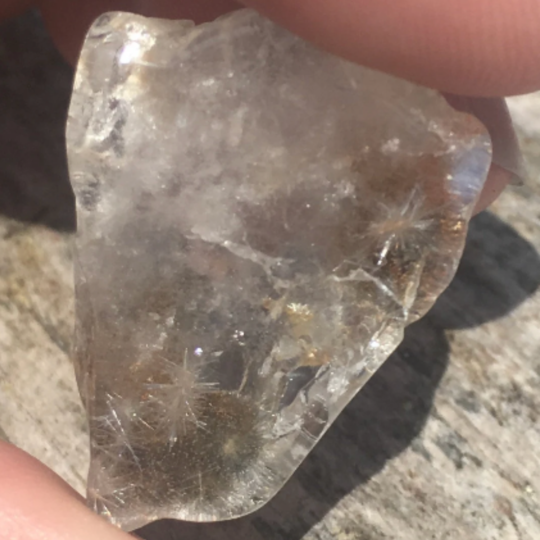 LARGE, Hyper-Rare, White Dumortierite Quartz Crystal - 27.6 CT - 1 Piece Quartz Specimen. 1524