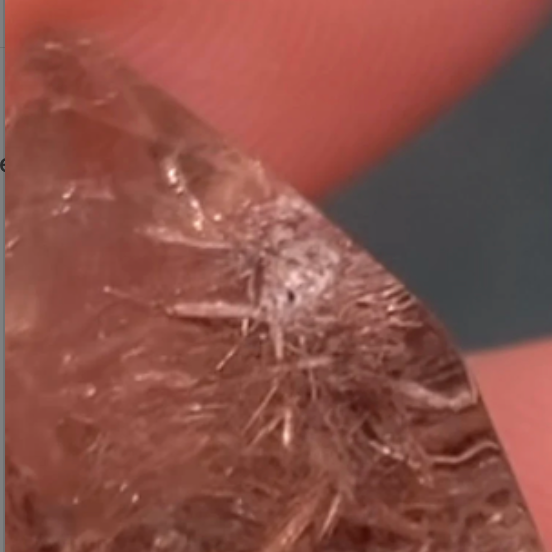 28.2 cts Clear Clear Cacoxenite or Pyrophyllite Platinum Rutilated Burr Quartz Crystal - Rutile Inclusion Specimen