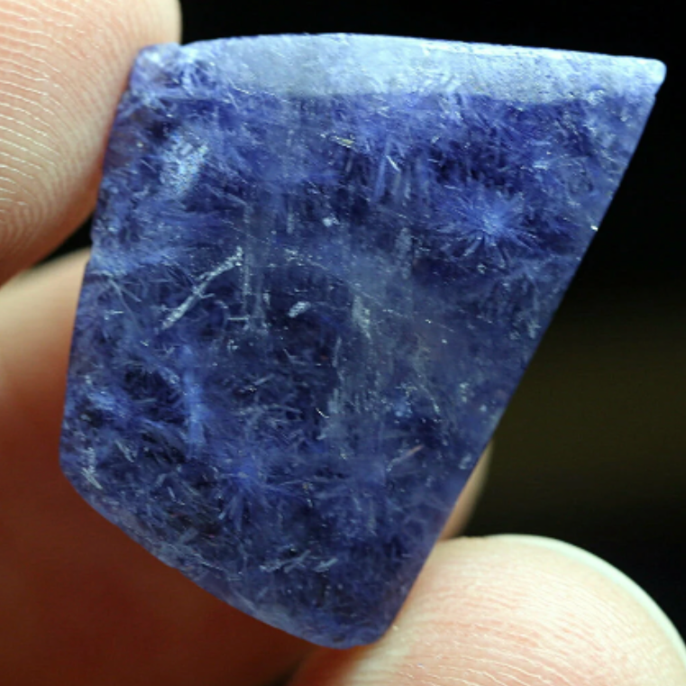 20.4 cts Hyper Rare. Dumortierite Quartz Crystal Cab. - 1 Piece Quartz Specimen. 2540