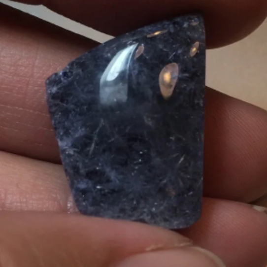 20.4 cts Hyper Rare. Dumortierite Quartz Crystal Cab. - 1 Piece Quartz Specimen. 2540