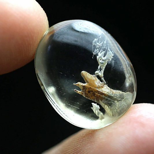 Dramatic Suspended Inclusion, Maybe Orpiment | In Water Clear Quartz