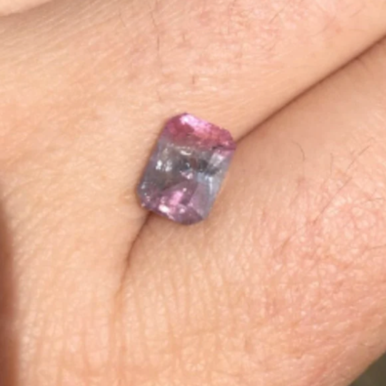 Vibrant, Rare Sparkler | All Natural, Unheated Pink and Periwinkle Blue Zoned Sunset Tourmaline. Paprock, Afghanistan.