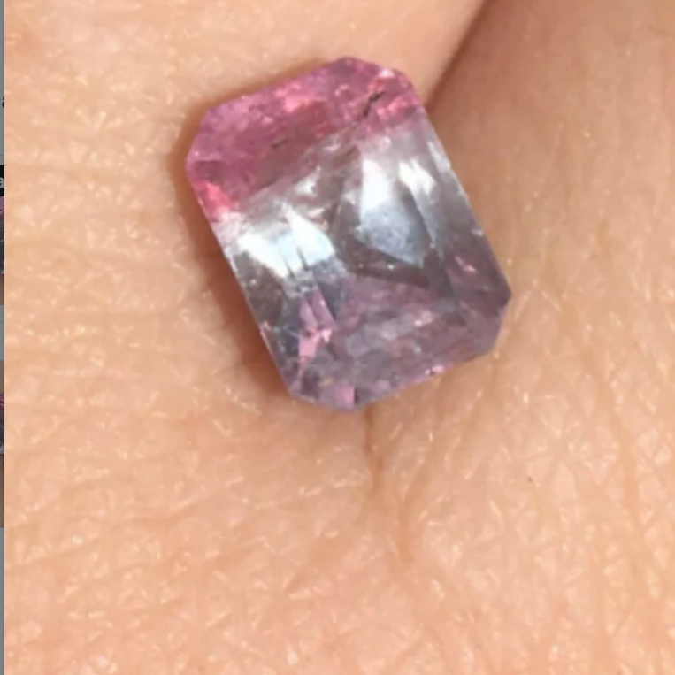 Vibrant, Rare Sparkler | All Natural, Unheated Pink and Periwinkle Blue Zoned Sunset Tourmaline. Paprock, Afghanistan.