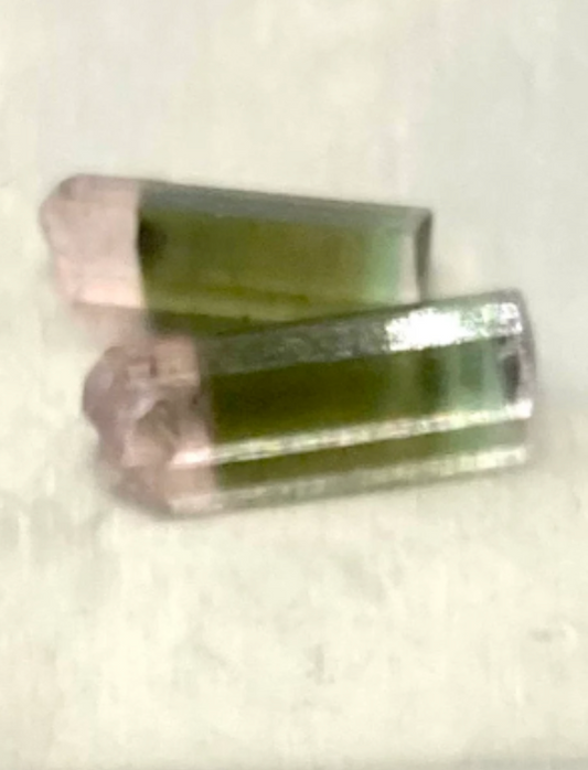 3.75 CT’s | 1 Pr / 2 pc Lot of Tourmaline Crystals - From Afghanistan.